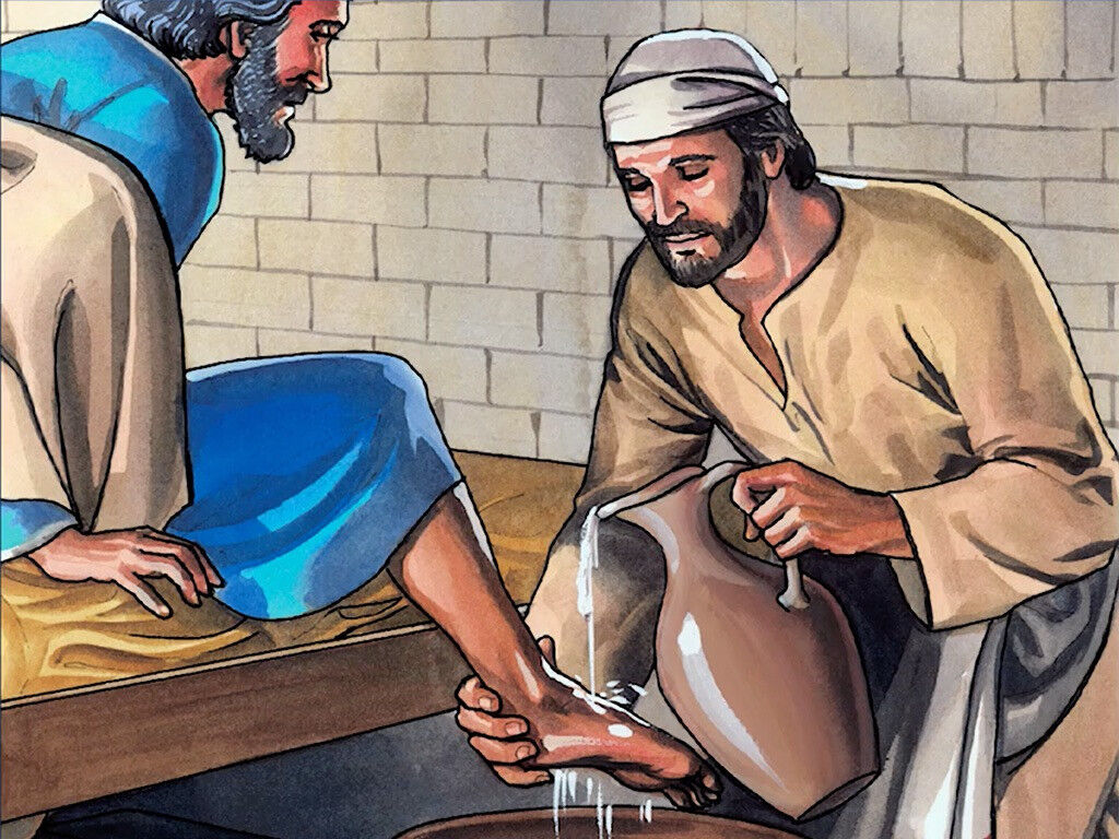 免费圣经图片 :: 耶稣示范什么是谦卑
