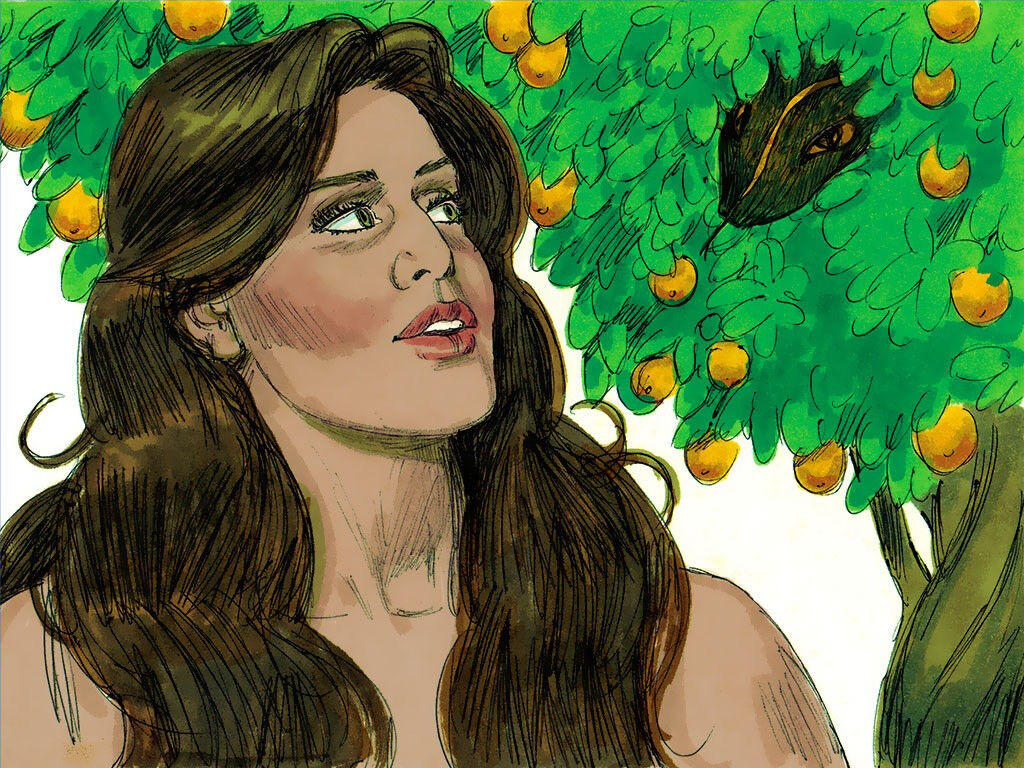 免费圣经图片:: 亚当和夏娃违背上帝