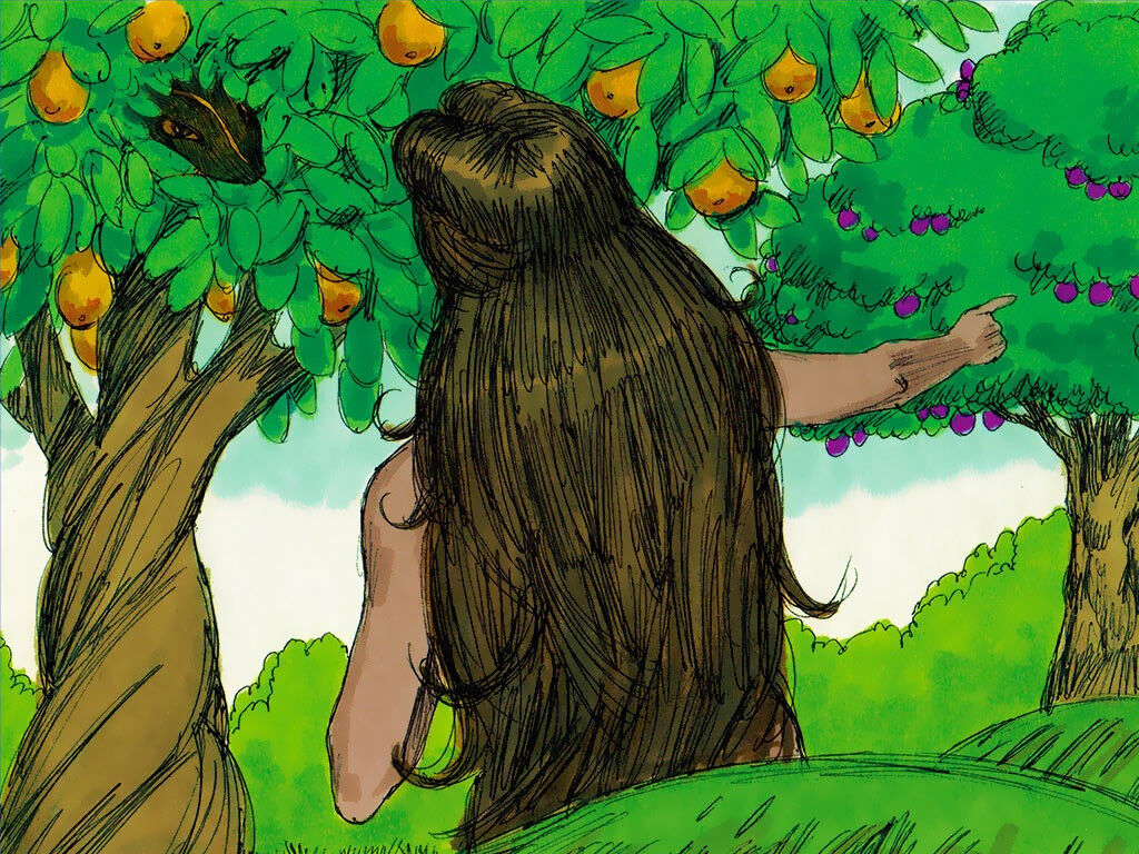 免费圣经图片:: 亚当和夏娃违背上帝