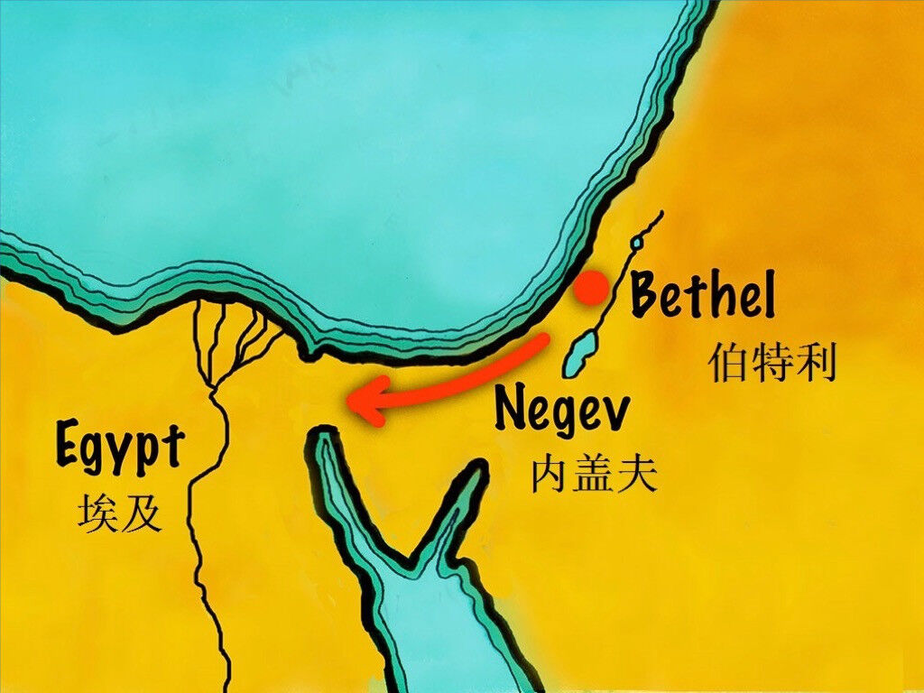 免费圣经图片 :: 亚伯兰(亚伯拉罕)去迦南