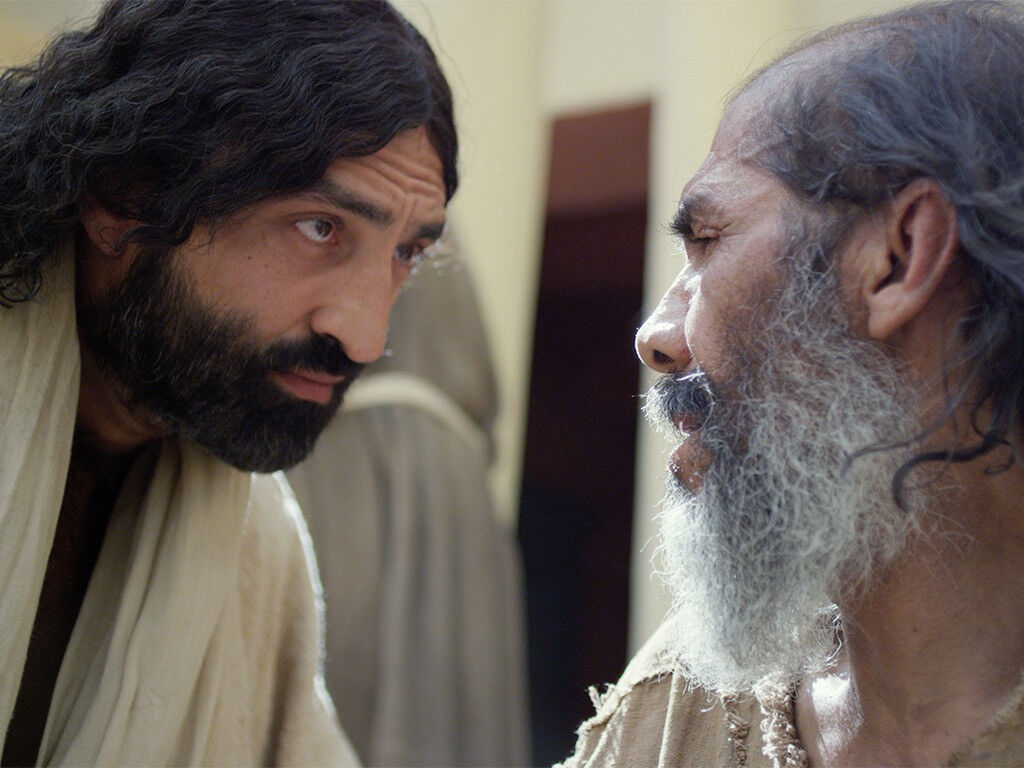 免费圣经图片 :: 耶稣和毕士大池边的瘫子